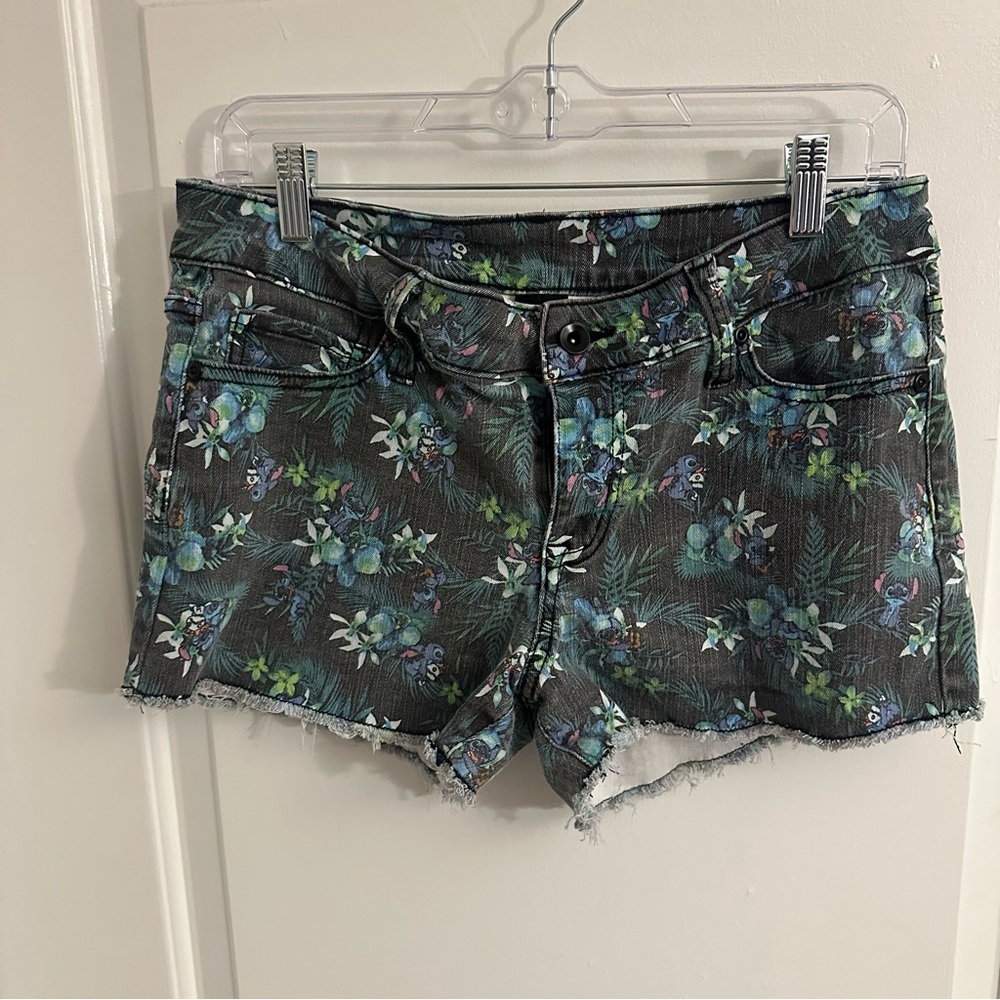 Disney Lilo & Stitch Jean‎ Shorts with Frayed Hem